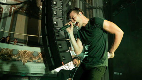 Tilian Pearson mit Dance Gavin Dance im The Regency Ballroom am 31. März 2019 in San Francisco, Kalifornien.