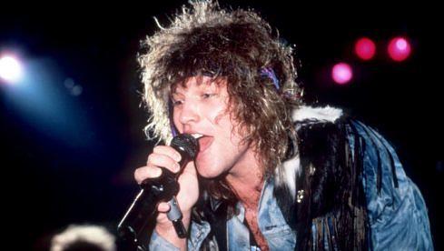 Jon Bon Jovi während der SLIPPERY WHEN WT-Tour 1987 in Detroit