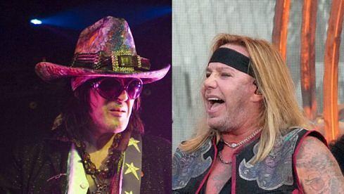 Hanoi Rocks-Gitarrist Andy McCoy (l.) hat noch ein Hühnchen mit Mötley Crüe-Frontmann Vince Neil zu rupfen