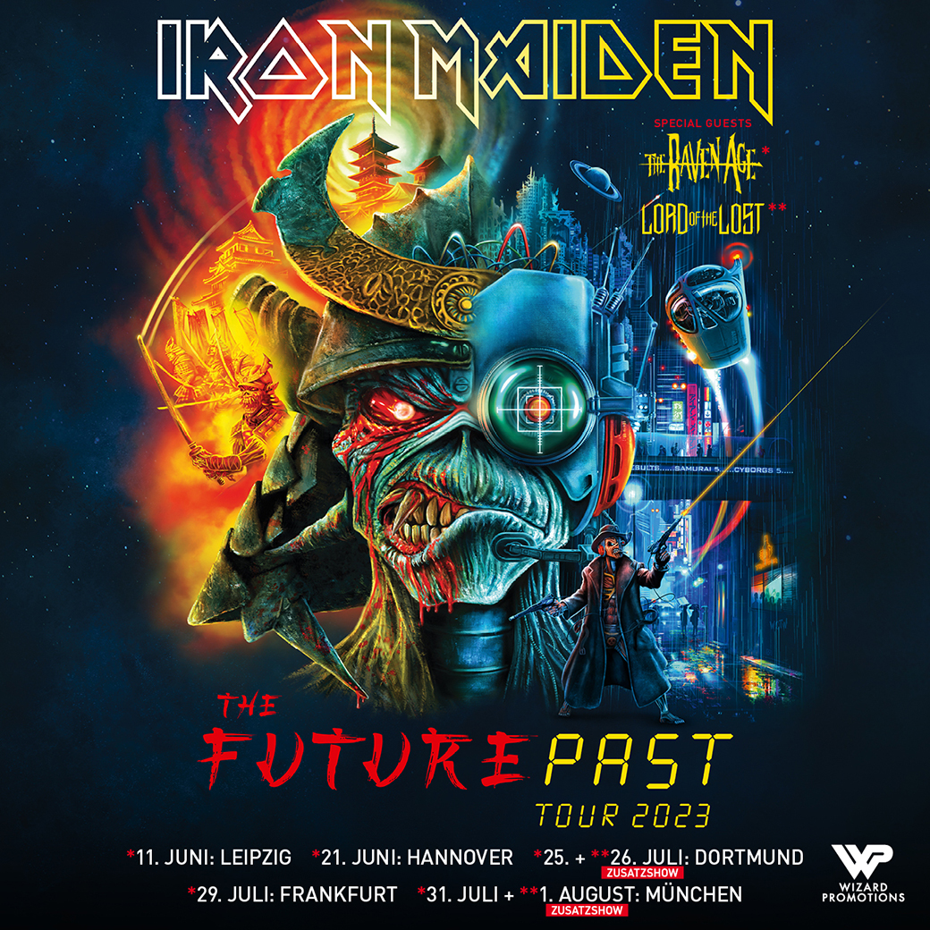 Iron Maiden live 2023 Tour, Tickets, Termine, Städte