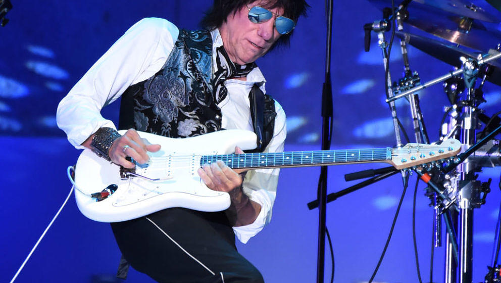 ATLANTA, GA - AUGUST 22: Jeff Beck performs during 'Stars Align Tour' at Chastain Park Amphitheater on August 22, 2018 in Atl