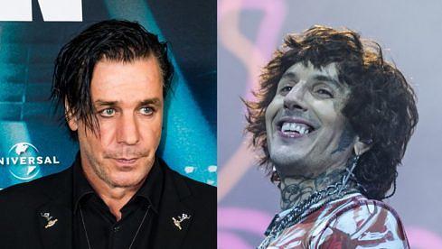 Schüttelten sich kurz die Hand: Rammstein-Sänger Till Lindemann und Bring Me The Horizon-Frontmann Oli Sykes