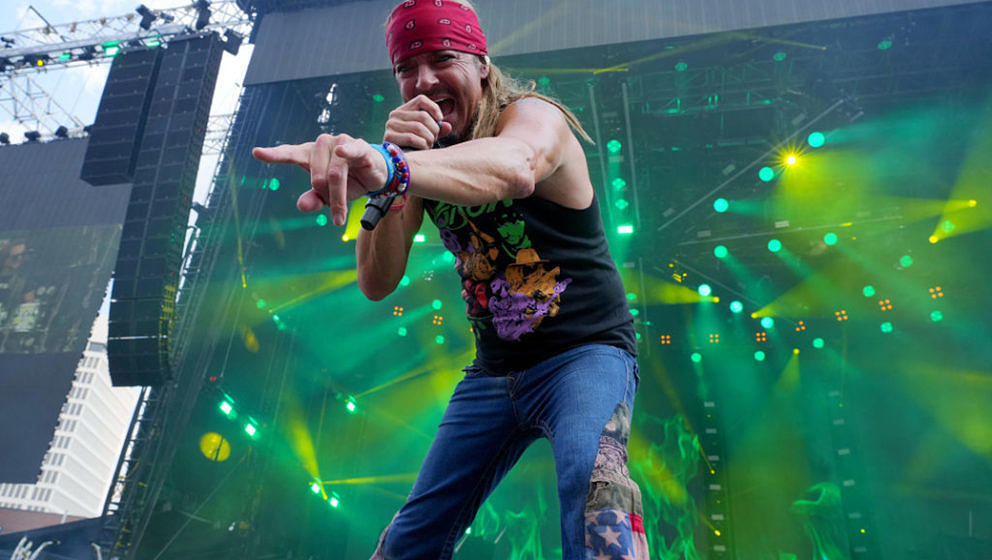 Bret Michaels mit Poison während der 'The Stadium Tour' am 16. Juni 2022 im Truist Park in Atlanta, Georgia