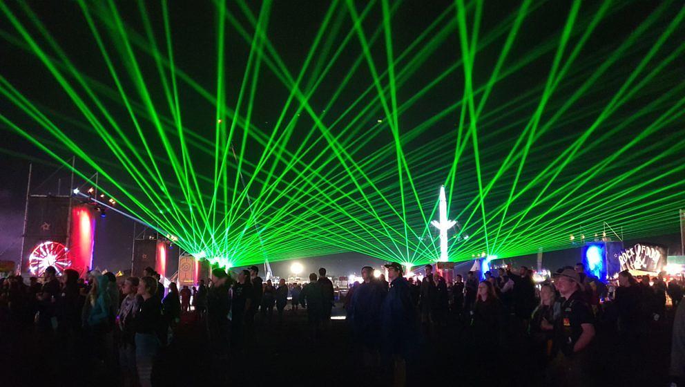 Lasershow auf dem Highway To Hell. Nova Rock, 2023.