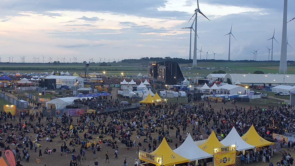 Die Aussicht von oben. Nova Rock, 2023.