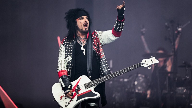 Nikki Sixx mit Mötley Crüe in Sheffield am 22. Mai 2023