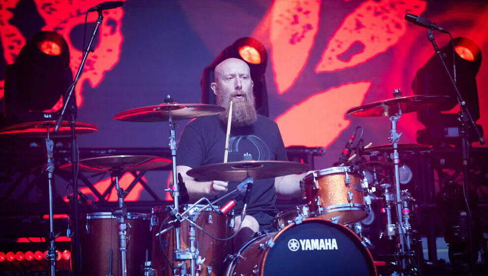 KORTRIJK, BELGIUM - AUGUST 13: Justin Foley of Killswitch Engage performs at Alcatraz Metal Fest on August 13, 2023 in Kortri