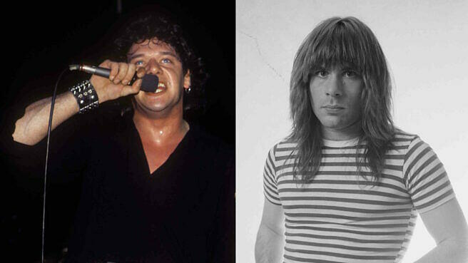 Iron Maiden-Sänger Paul Di'Anno (l.) machte 1981 Platz für Bruce Dickinson