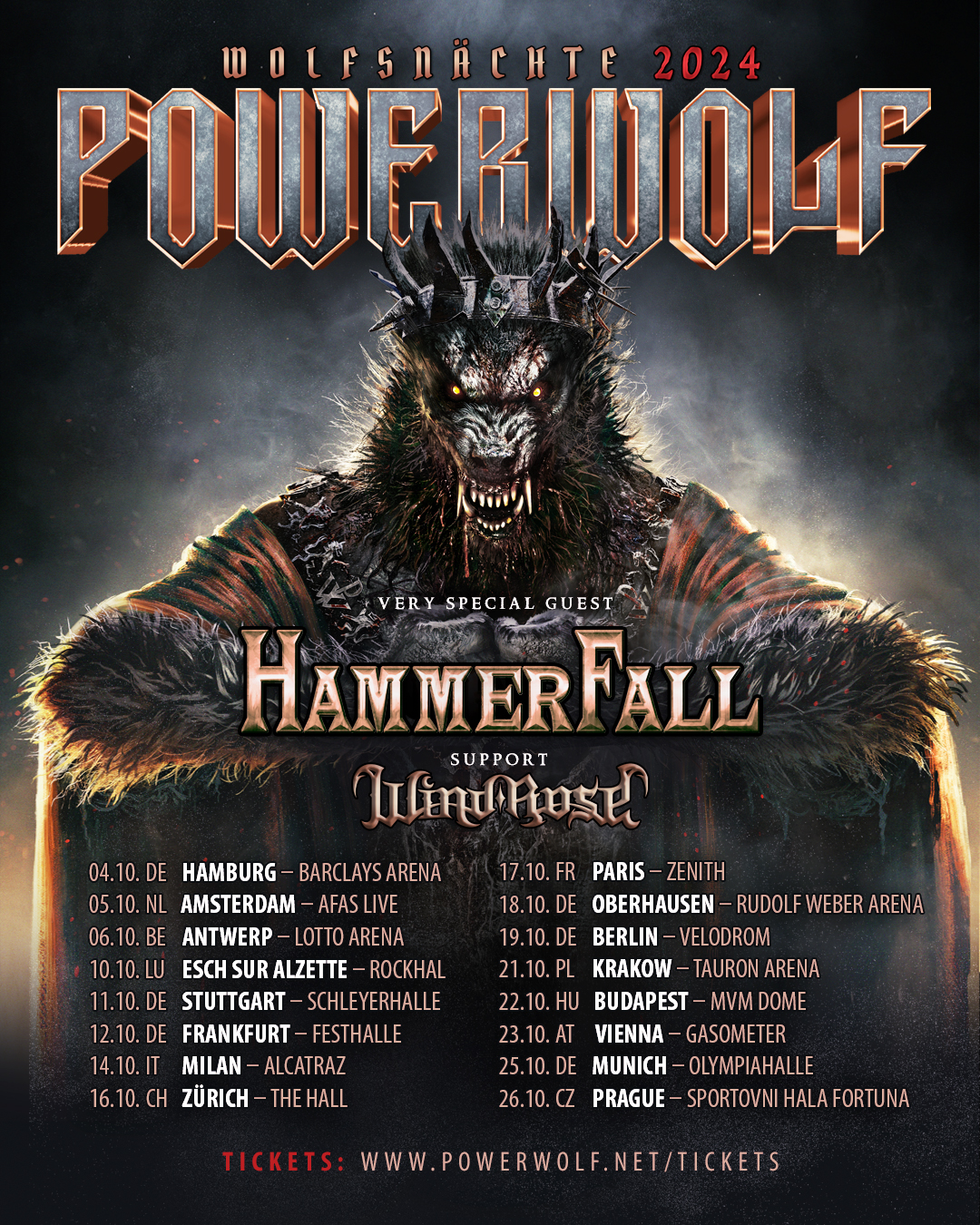 Powerwolf Tournee und neues Album angekündigt