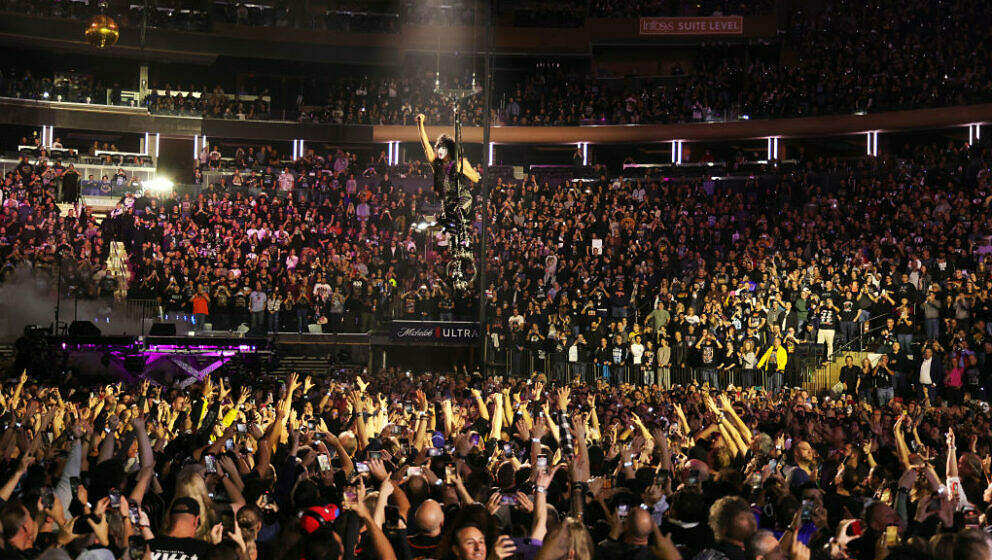 Paul Stanley beim letzten Konzert der 'KISS: End of the Road World Tour' im Madison Square Garden am 2. Dezember 2023 in N...