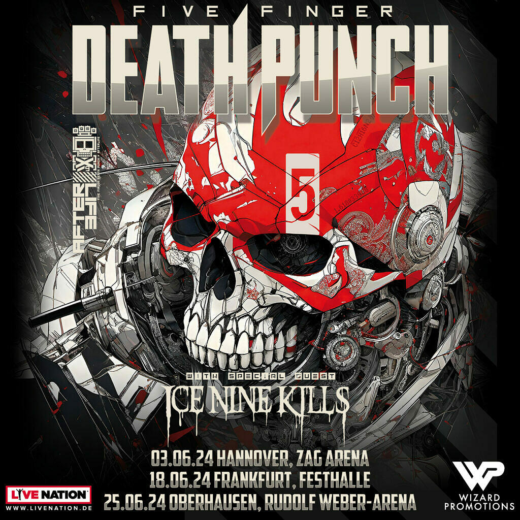 Five Finger Death Punch live 2024 Tour, Tickets, Termine, Städte