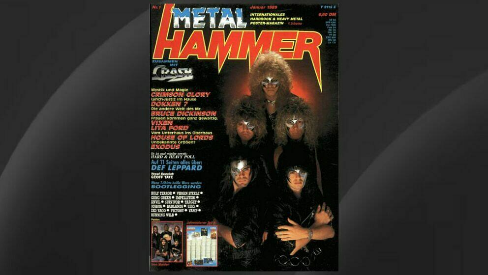 Crimson Glory auf dem Cover der Januar-Ausgabe des METAL HAMMER 1989