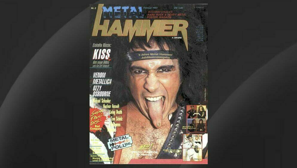 Gene Simmons auf dem Cover der Februar-Ausgabe des METAL HAMMER 1987
