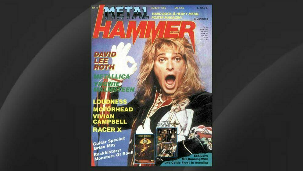 David Lee Roth auf dem Cover der August-Ausgabe des METAL HAMMER 1986