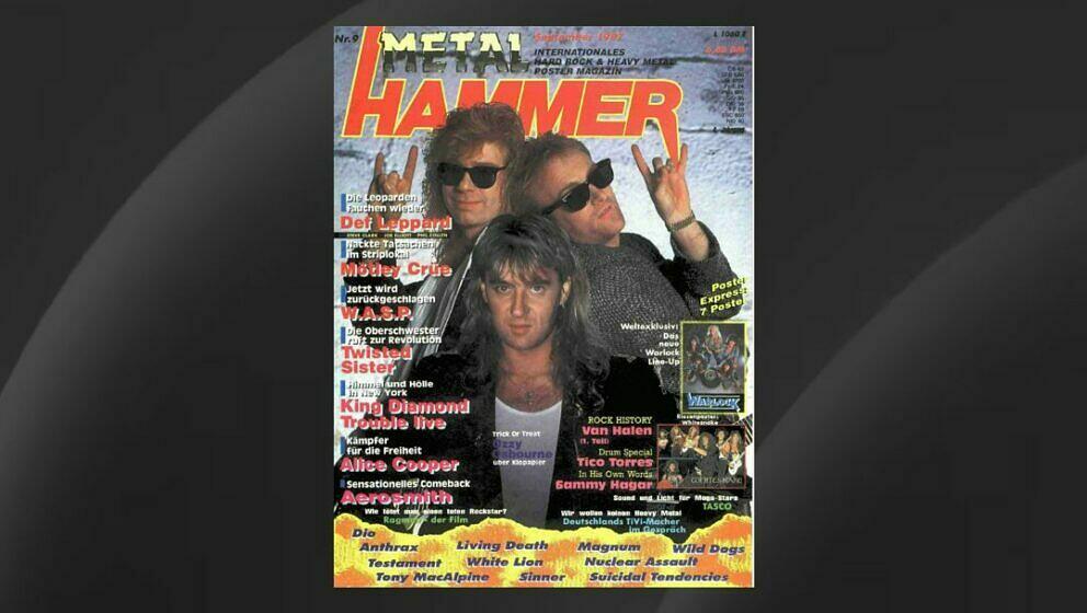 Def Leppard auf dem Cover der September-Ausgabe des METAL HAMMER 1987