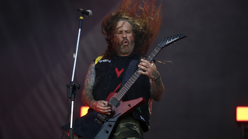 Kerry King-Gitarrist Phil Demmel mit Metal Allegiance beim Rock in Rio Festiva am 2. September 2022 in in Rio de Janeiro