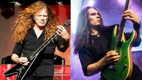 Megadeth-Chef Dave Mustaine (l.) ist angetan von Teemu Mäntysaari