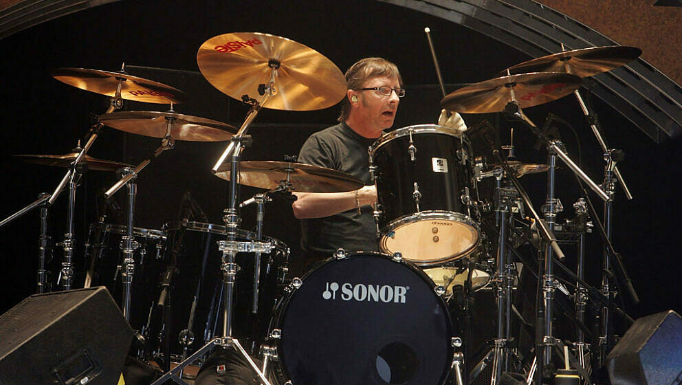 Phil Rudd mit AC/DC live im AT&T Center am 12. Dezember 2008 in San Antonio, Texas