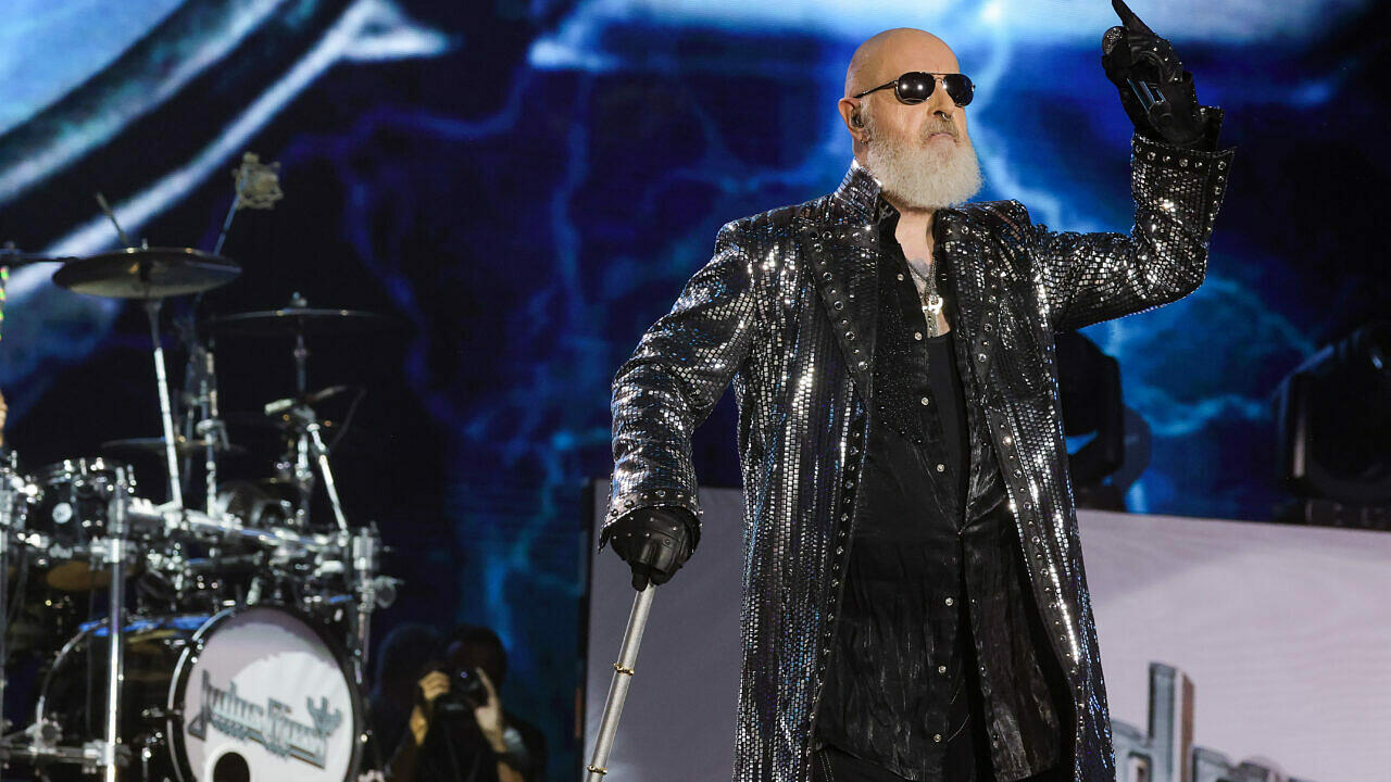 Rob Halford während des Auftritts von Judas Priest beim Power Trip Festival im kalifornischen Indio am 7. Oktober 2023.