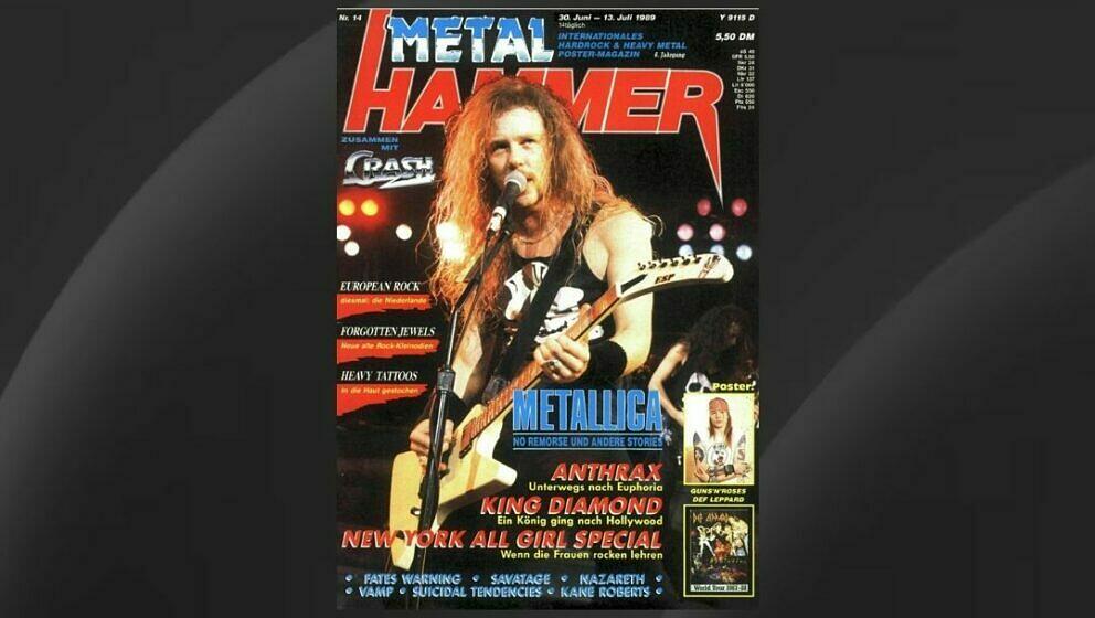 Metallica auf dem Cover im August 1988