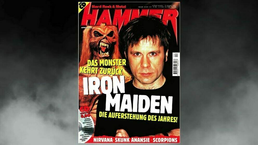 Iron Maiden auf dem Cover im April 1999