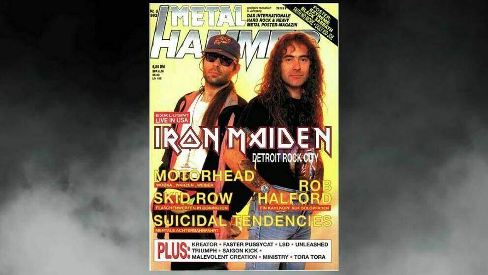 Iron Maiden auf dem Cover im August 1992