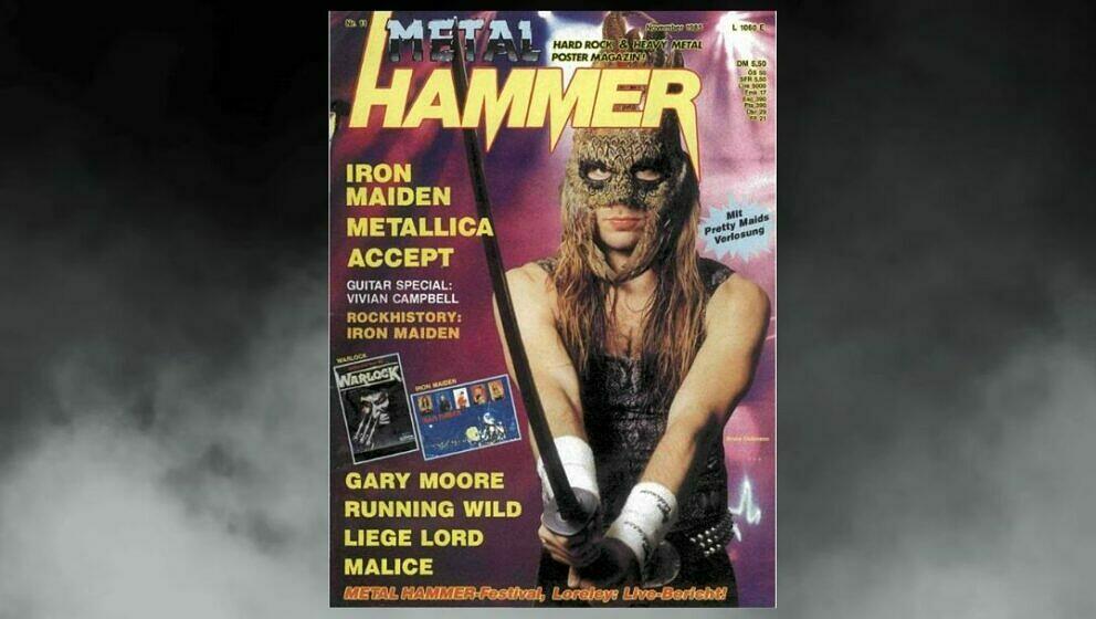 Iron Maiden auf dem Cover im November 1985