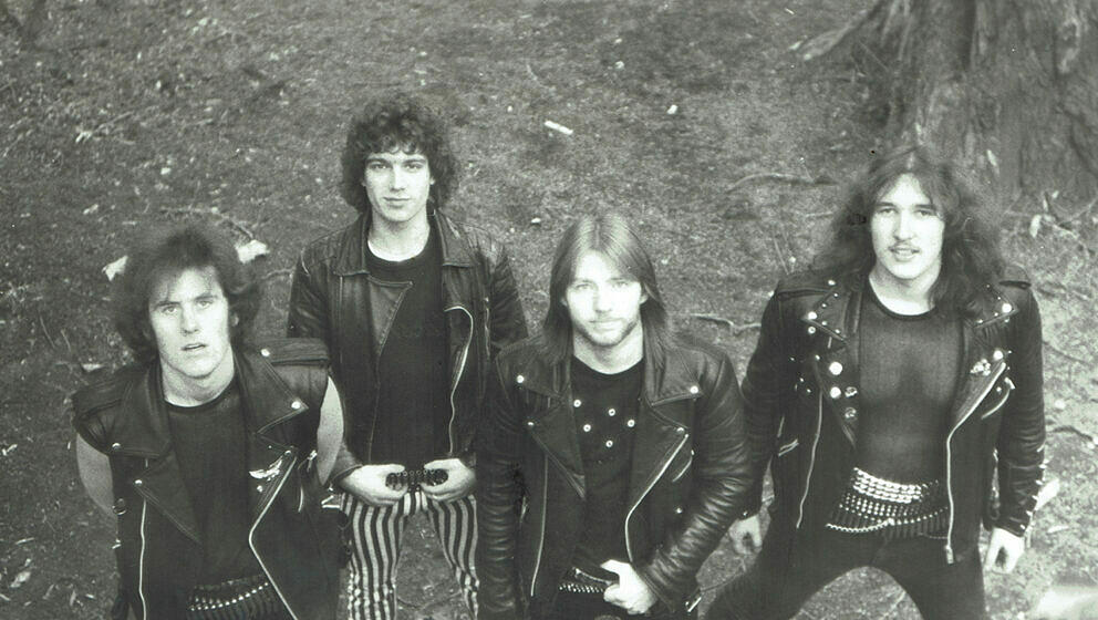 „Rages Vorgängergruppe Avenger, 1983/84. Das war die erste Foto-Session mit Schlagzeuger Jörg Michael. Sein Vorgänger...