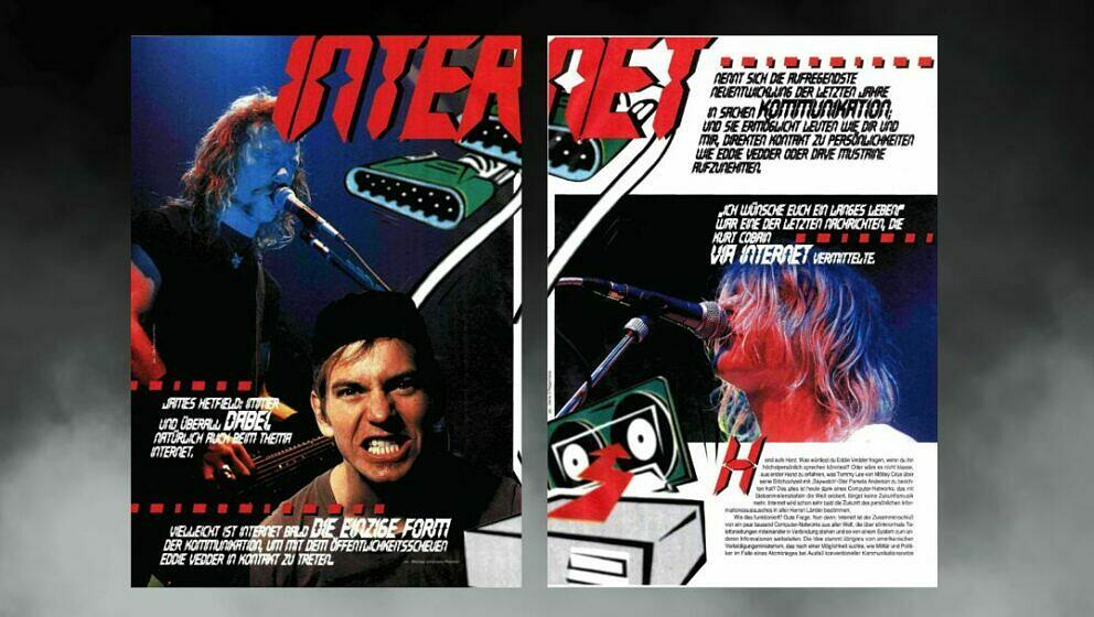 Erste Doppelseite des Internetspecials von 1995.