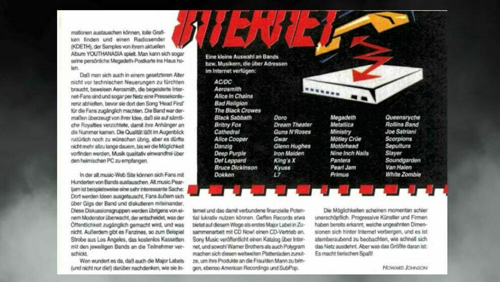Letzte Seite des Internet-Specials von 1995.