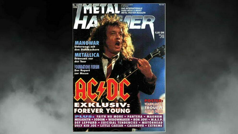 AC/DC auf dem Cover im Dezember 1992