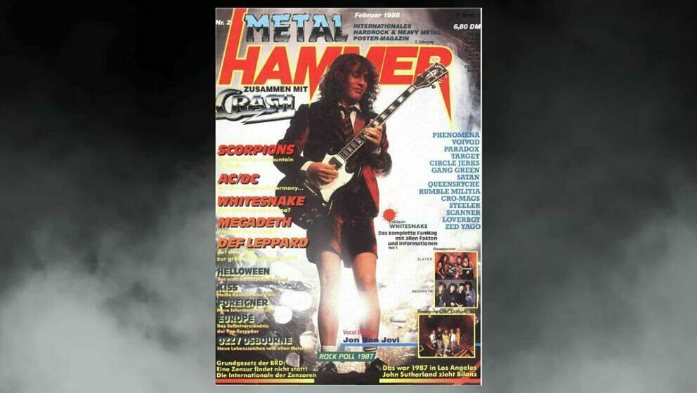 AC/DC auf dem Cover im Februar 1988