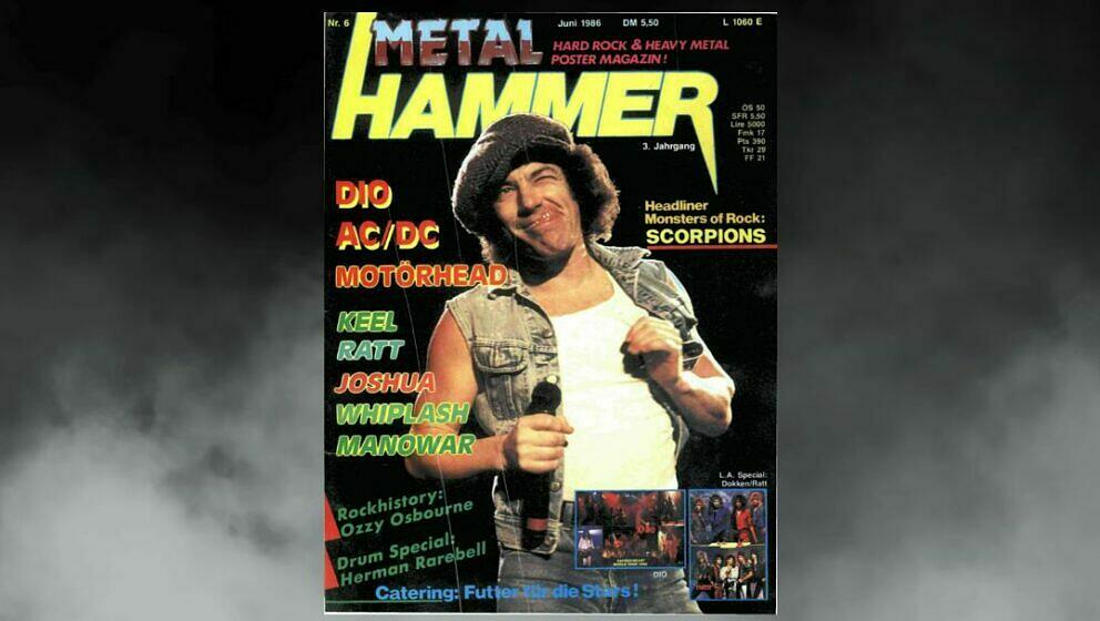 AC/DC auf dem Cover im Juni 1986