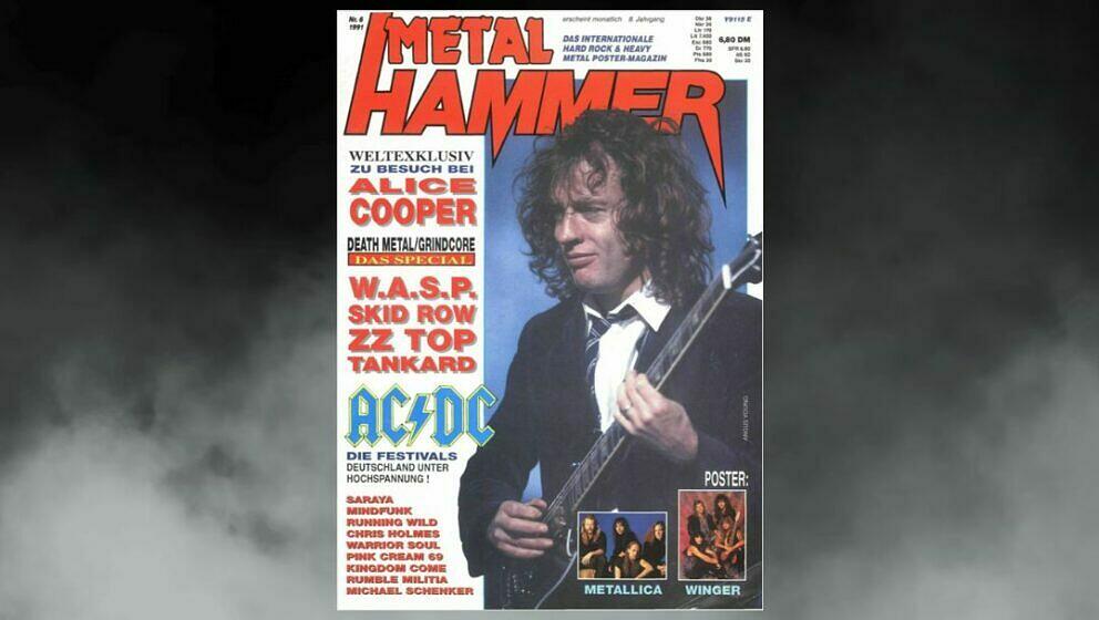 AC/DC auf dem Cover im Juni 1991