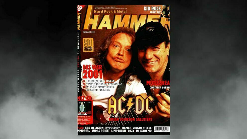 AC/DC auf dem Cover im Januar 2002