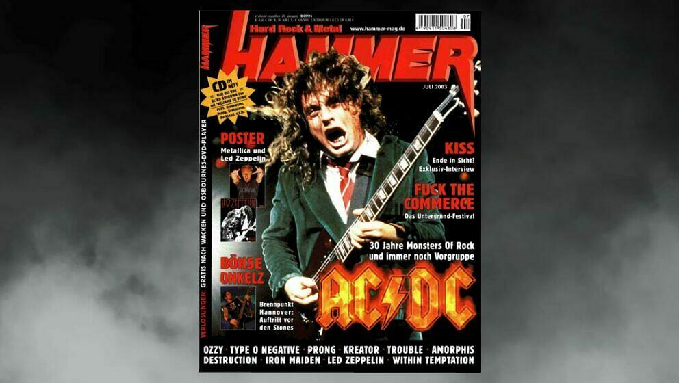 AC/DC auf dem Cover im Juli 2003