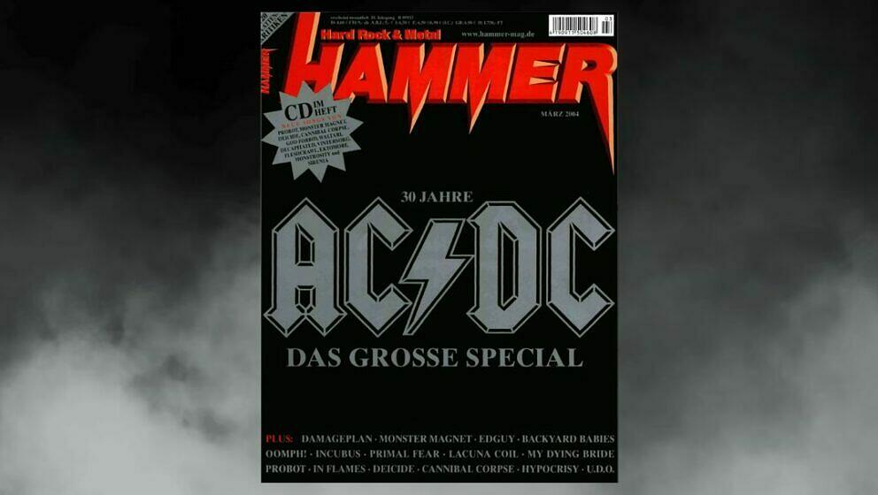 AC/DC auf dem Cover im März 2004