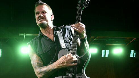 Dan Donegan mit Disturbed am 18. Juli 2023 im kalifornischen Wheatland