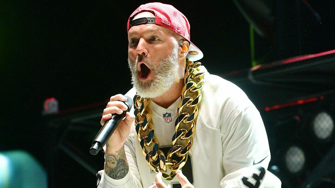 Fred Durst mit Limp Bizkit am 13. August 2023 im Gunnersbury Park in London