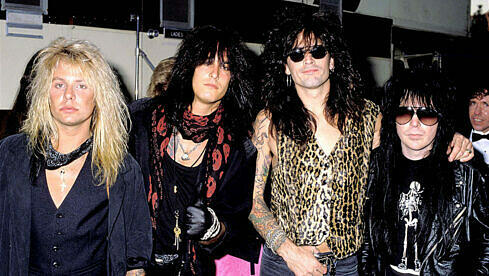 Vince Neil, Nikki Sixx, Tommy Lee und Mick Mars 1989