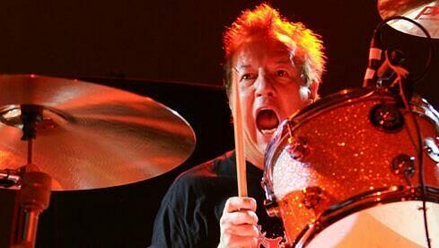 Der frühere Scorpions-Schlagzeuger Herman Rarebell beim Rocklahoma Music Festival am 10. Juli 2009 in Pryor, Oklahoma