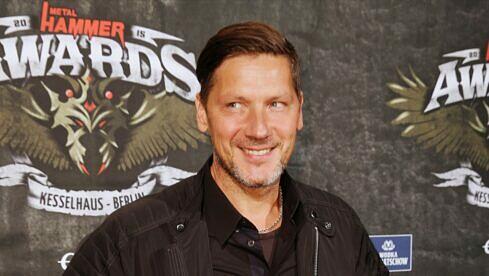 Rammstein-Drummer Christoph Schneider bei den Metal Hammer Awards 2015 vorm Berliner Kesselhaus