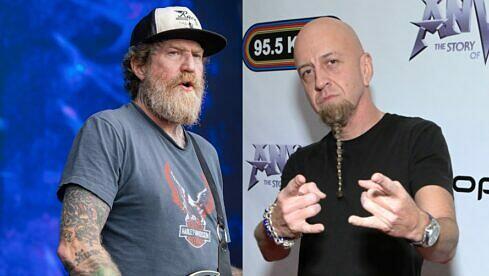 System Of A Down-Bassist Shavo Odadjian (r.) beteuert, den ehemaligen Mastodon-Gitarrist Brent Hinds nicht angerührt zu haben