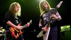 Kirk Hammett von Metallica (l.) und Gary Holt von Exodus beim Fear FestEvil am 7. Februar 2014 in San Francisco