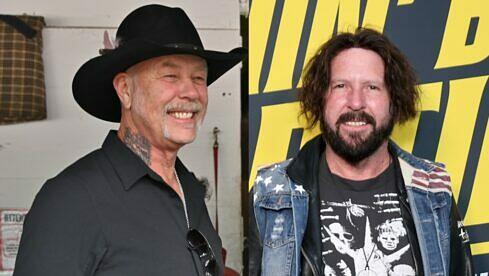 L.A. Guns-Gitarrist Tracii Guns (r.) hat nur Bewunderung übrig für James Hetfield von Metallica