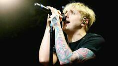 Brian Burkheiser mit I Prevail am 28. März 2023 in Nottingham