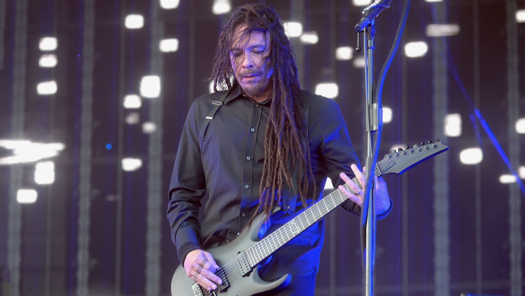 James "Munky" Shaffer mit Korn beim Pinkpop Festival 2025 im niederländischen Landgraaf